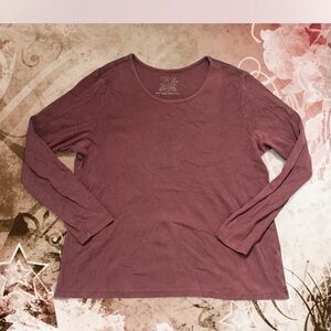 Time and Tru Dusty Rose Long Sleeve Top